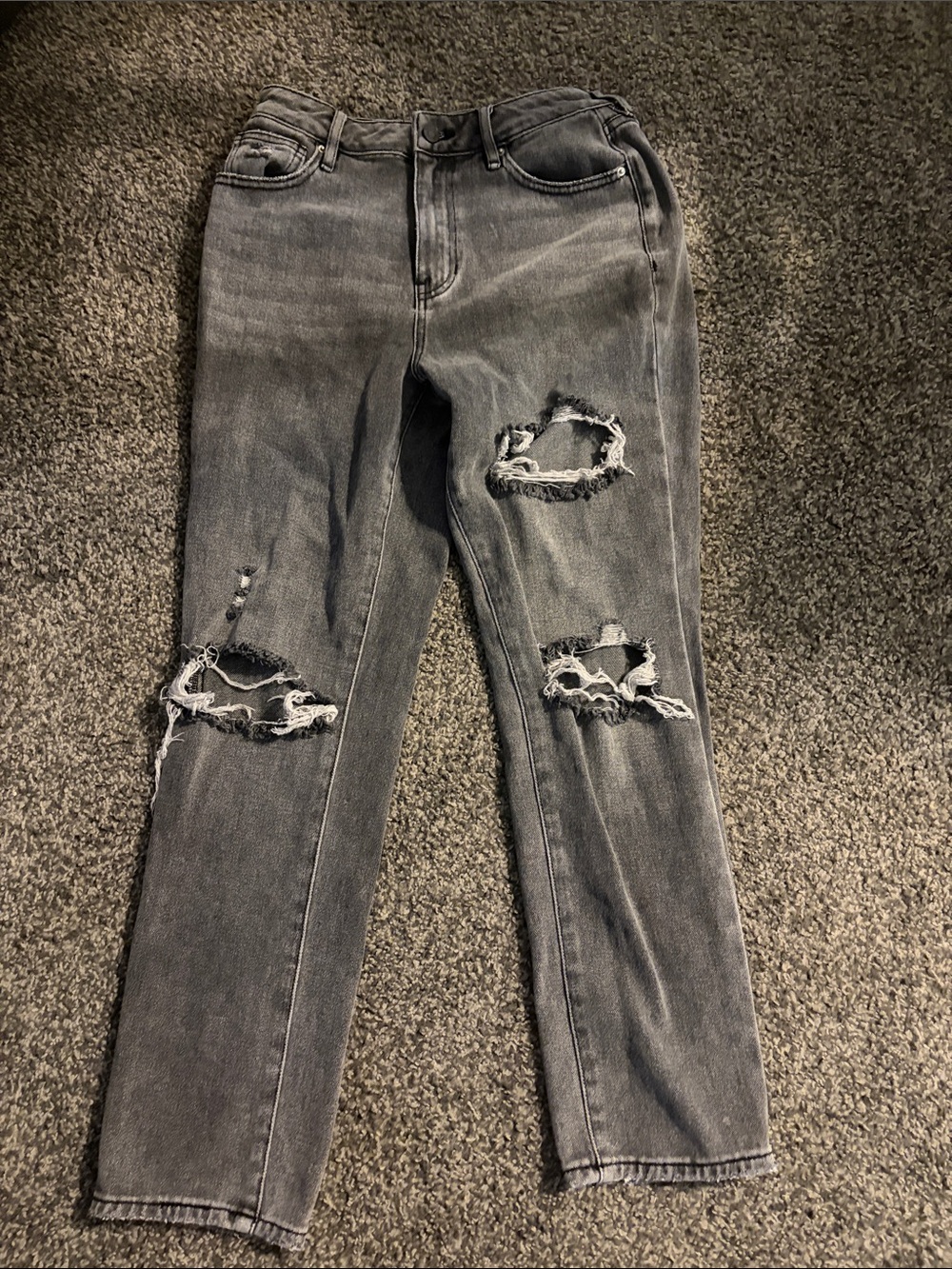 PacSun Women's Grey Distressed Skinny Jeans